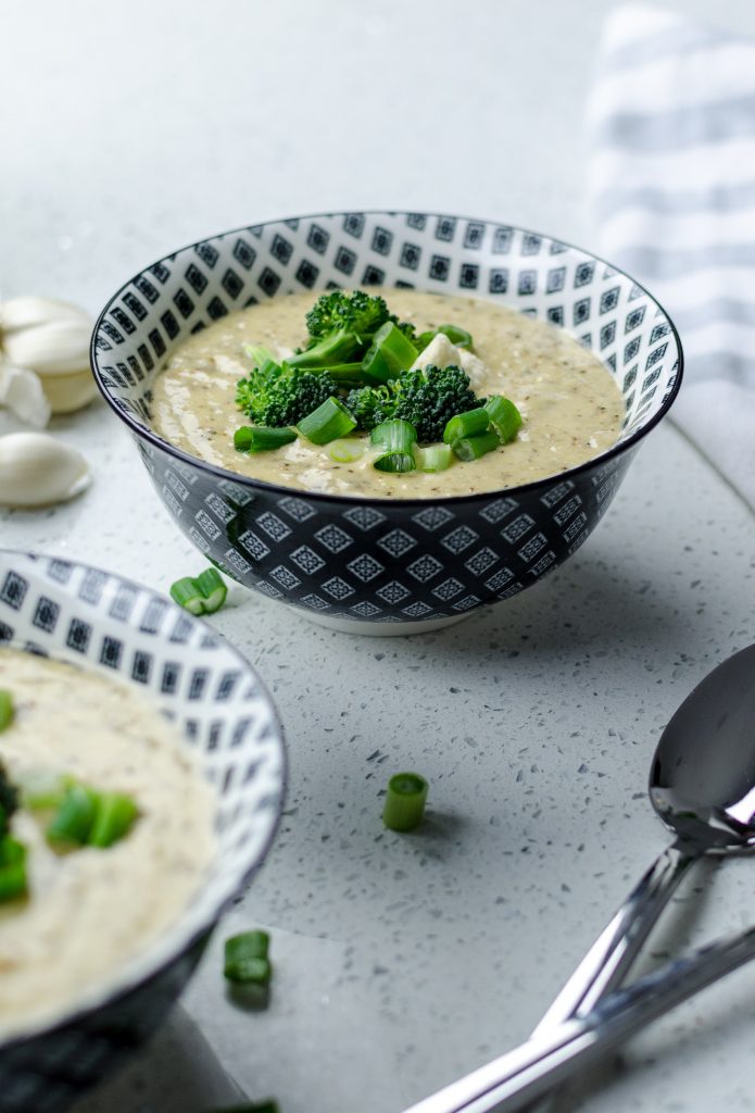 Next day rice and broccoli soup
